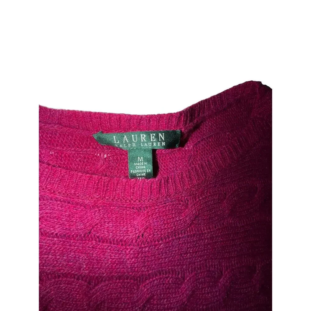 Lauren Ralph Lauren Women’s Red Long Sleeve Sweater Top Medium